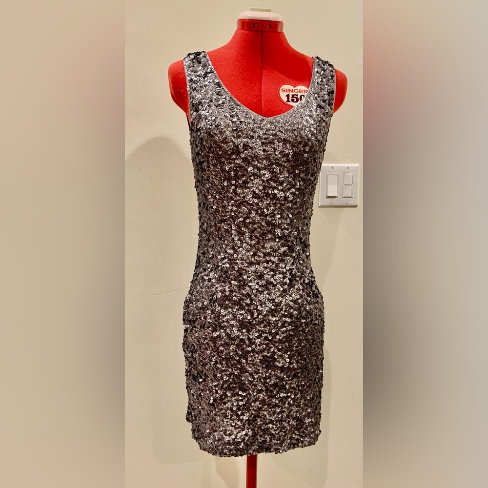 Amber Blue sequin party dress